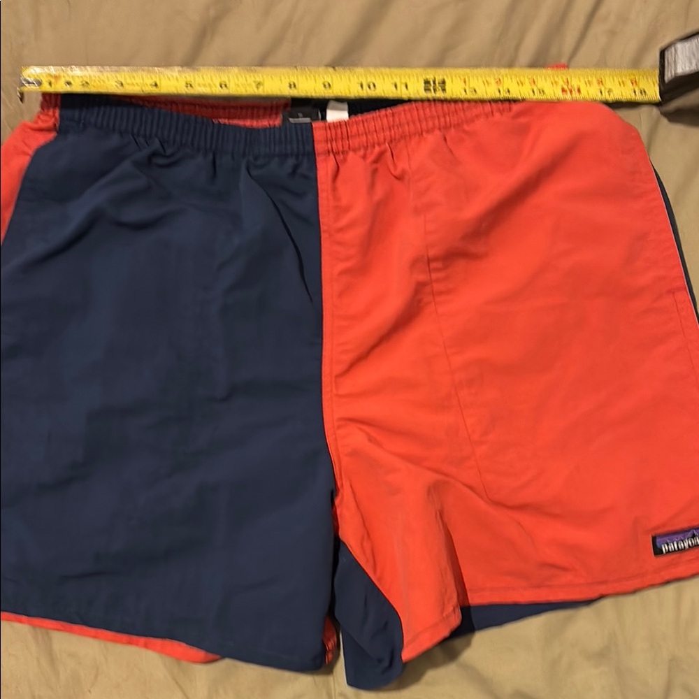 Patagonia Red and Blue Swim Trunks Lightweight Elastic Waist